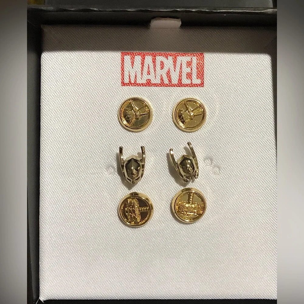 Marvel comics Thor love & thunder 6piece stud earrings boxed set new - Picture 9 of 12